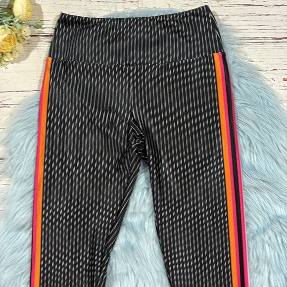 GOLDSHEEP Atlas Stripe Leggings Colorful Side Stripe Full Length Size Small - Picture 9 of 9